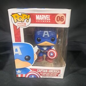 Marvel Captain America Funko Pop #06 Vinyl Bobble Head Marvel Universe Figure